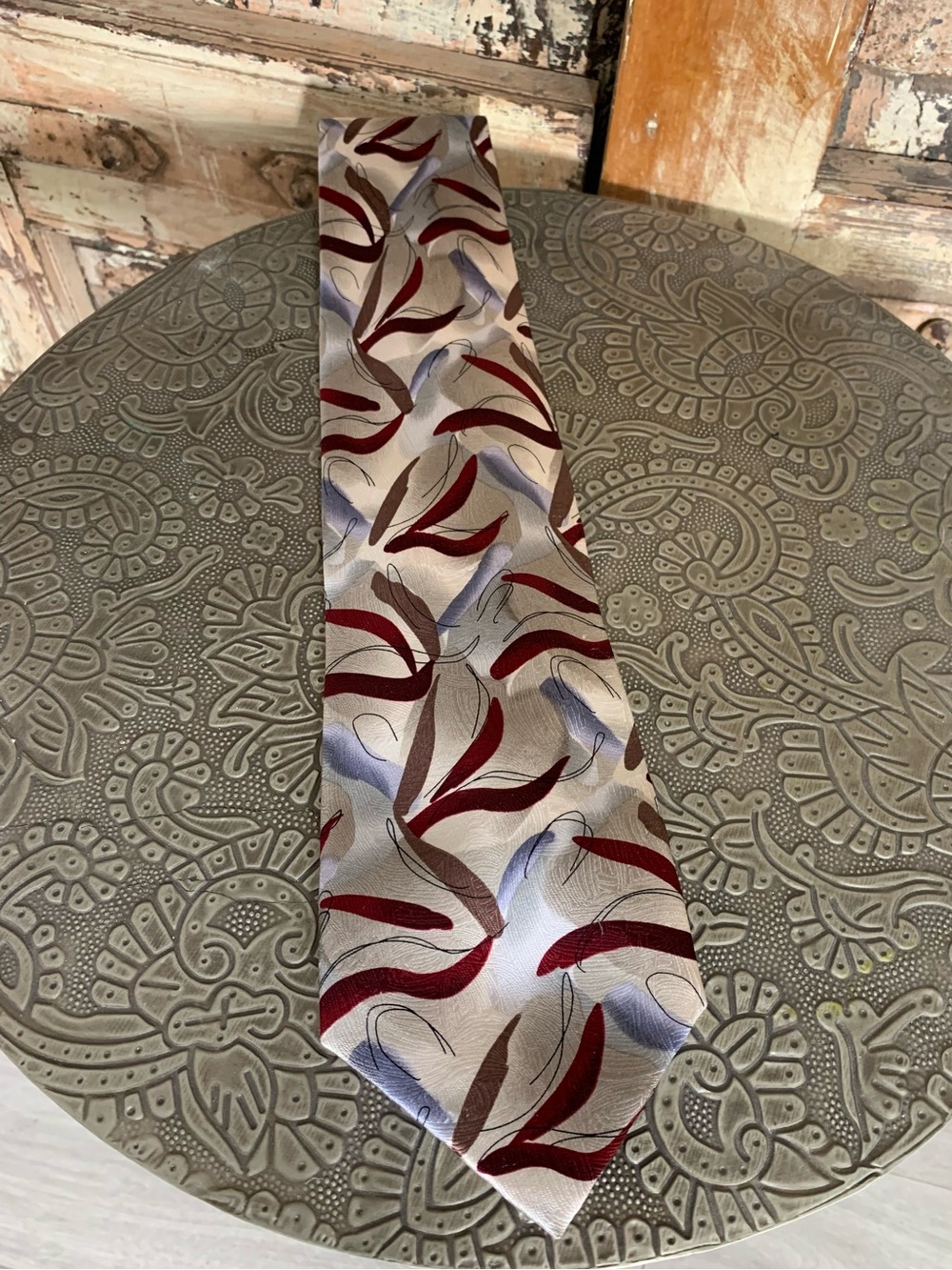 Jerry Garcia Tie Van Gogh’s Tree, Collection Thirty, 100% Silk, Abstract Pattern